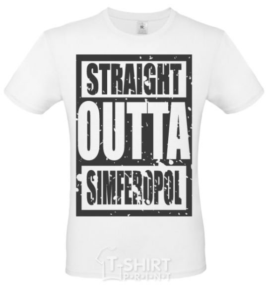 Мужская футболка Straight outta Simferopol Белый фото