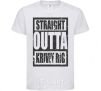 Kids T-shirt Straight outta Kriviy Rig White фото