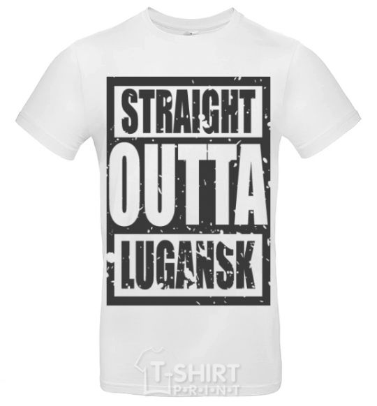 Мужская футболка Straight outta Lugansk Белый фото