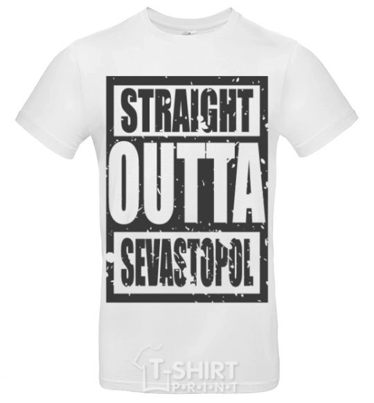 Men's T-Shirt Straight outta Sevastopol White фото