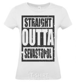 Women's T-shirt Sevastopol city White фото