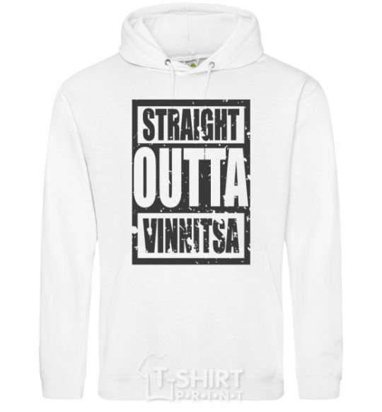 Мужская толстовка (худи) Straight outta Vinnitsa Белый фото