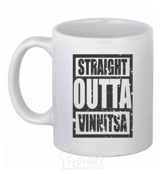 Чашка керамическая Straight outta Vinnitsa Белый фото