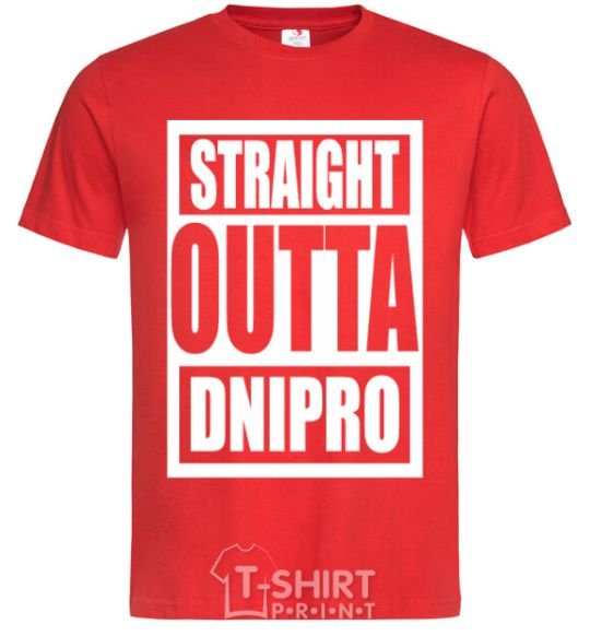 Мужская футболка Straight outta Dnipro Красный фото