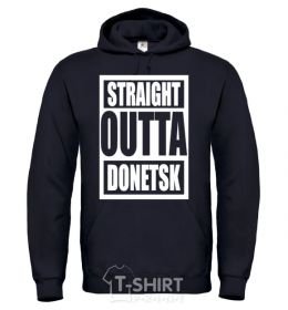 Men`s hoodie Straight outta Donetsk black фото