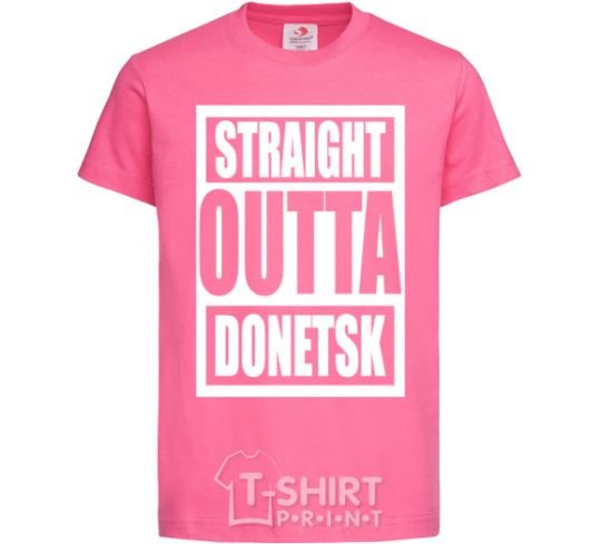 Kids T-shirt Straight outta Donetsk heliconia фото