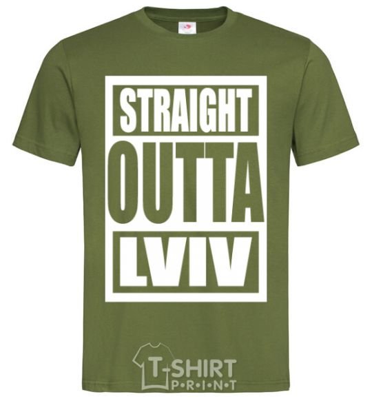 Men's T-Shirt Straight outta Lviv millennial-khaki фото