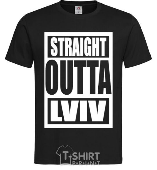 Мужская футболка Straight outta Lviv Черный фото