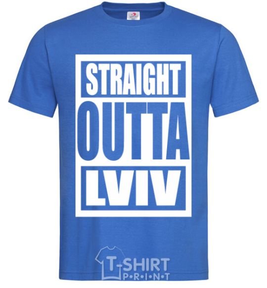 Men's T-Shirt Straight outta Lviv royal-blue фото