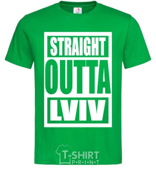 Men's T-Shirt Straight outta Lviv kelly-green фото