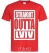 Men's T-Shirt Straight outta Lviv red фото