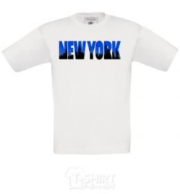 Kids T-shirt New York night White фото