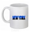 Чашка керамическая New York night Белый фото