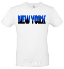 Men's T-Shirt New York night White фото