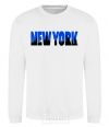 Sweatshirt New York night White фото