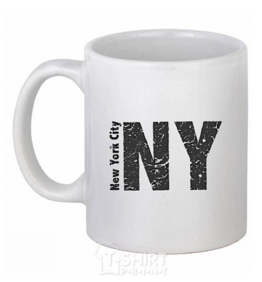 Чашка керамическая New York city Белый фото