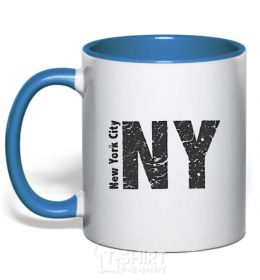 Mug with a colored handle Statue of Liberty light-pink фото