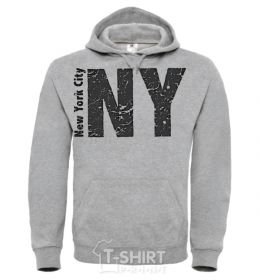 Men`s hoodie New York city sport-grey фото