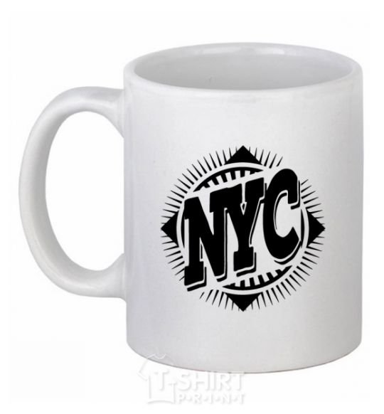 Чашка керамическая NYC Белый фото