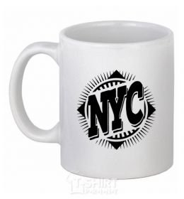 Ceramic mug New York night White фото