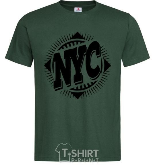Men's T-Shirt NYC bottle-green фото