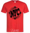 Men's T-Shirt NYC red фото