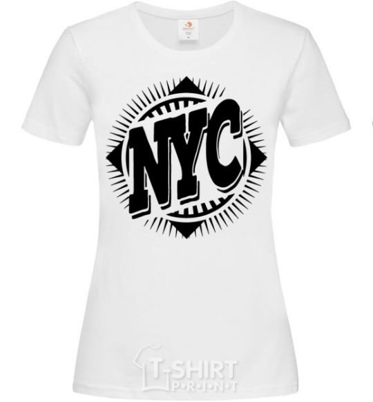 Женская футболка NYC Белый фото