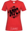 Женская футболка NYC Красный фото