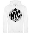 Men`s hoodie NYC White фото