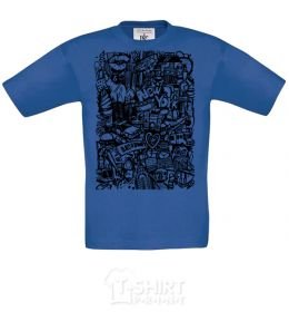Kids T-shirt NY print royal-blue фото