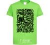 Kids T-shirt NY print orchid-green фото