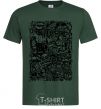 Мужская футболка NY print Темно-зеленый фото