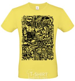 Men's T-Shirt NY print cornsilk фото
