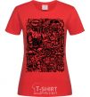 Women's T-shirt NY print red фото