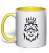 Mug with a colored handle The Lion King V.1 yellow фото