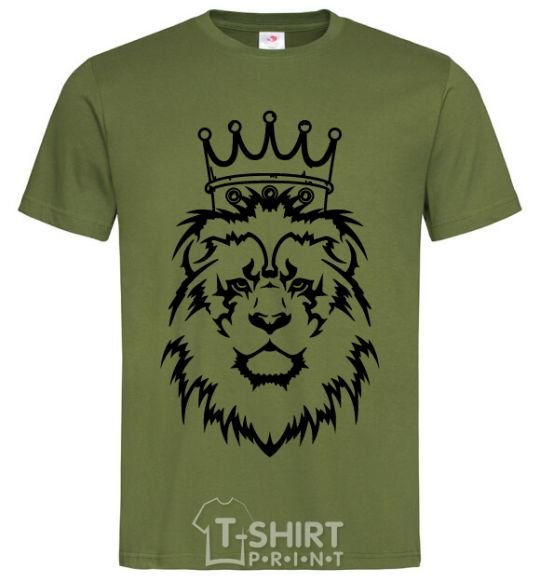 Мужская футболка Лев король V.1 Оливковый фото