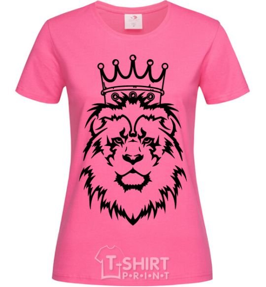 Женская футболка Лев король V.1 Ярко-розовый фото