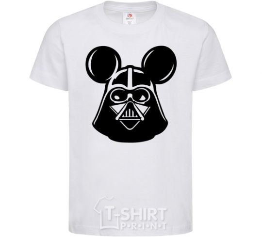 Kids T-shirt Darth Mouse White фото