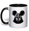 Mug with a colored handle Darth Mouse black фото