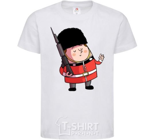 Kids T-shirt The Queen's Guardsman White фото