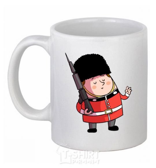 Ceramic mug The Queen's Guardsman White фото