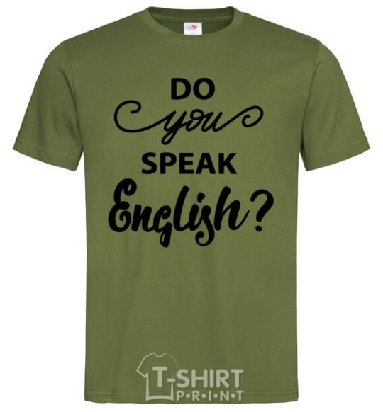 Men's T-Shirt Do you speak english millennial-khaki фото