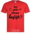 Men's T-Shirt Do you speak english red фото