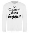 Sweatshirt Do you speak english White фото
