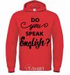 Men`s hoodie Do you speak english bright-red фото