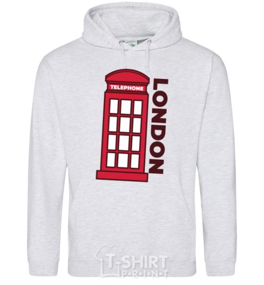 Men`s hoodie London sport-grey фото