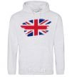 Men`s hoodie The flag of England sport-grey фото
