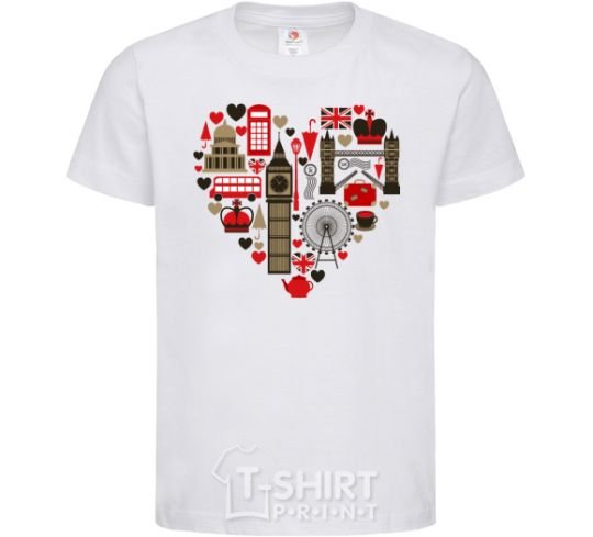 Kids T-shirt Heart of England White фото