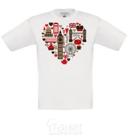 Детская футболка Сердце Англия Белый фото
