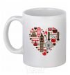Ceramic mug Heart of England White фото
